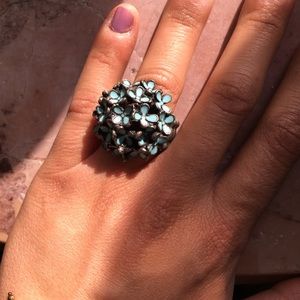 Blue Flower Ring